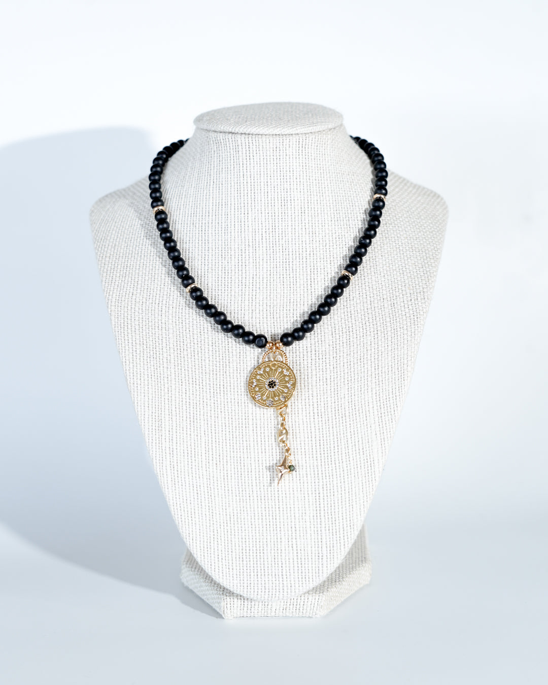 Onyx beaded necklace