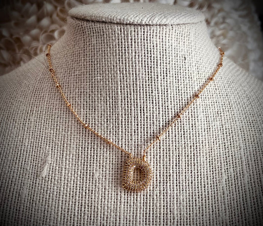 Initial necklace D