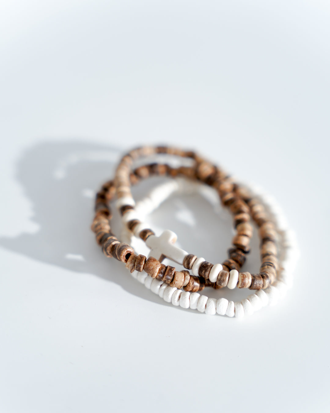Triple coconut beaded bracelets