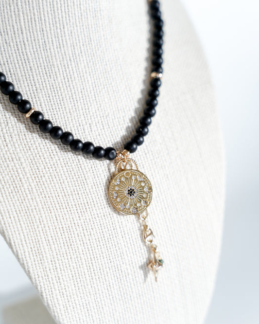 Onyx beaded necklace