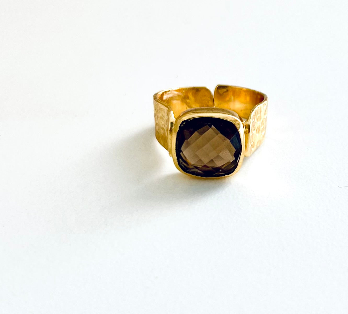Smokey quartz ring