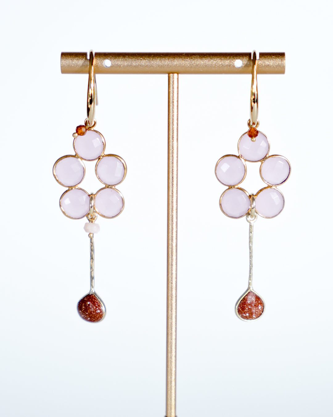 Clustered rose quartz