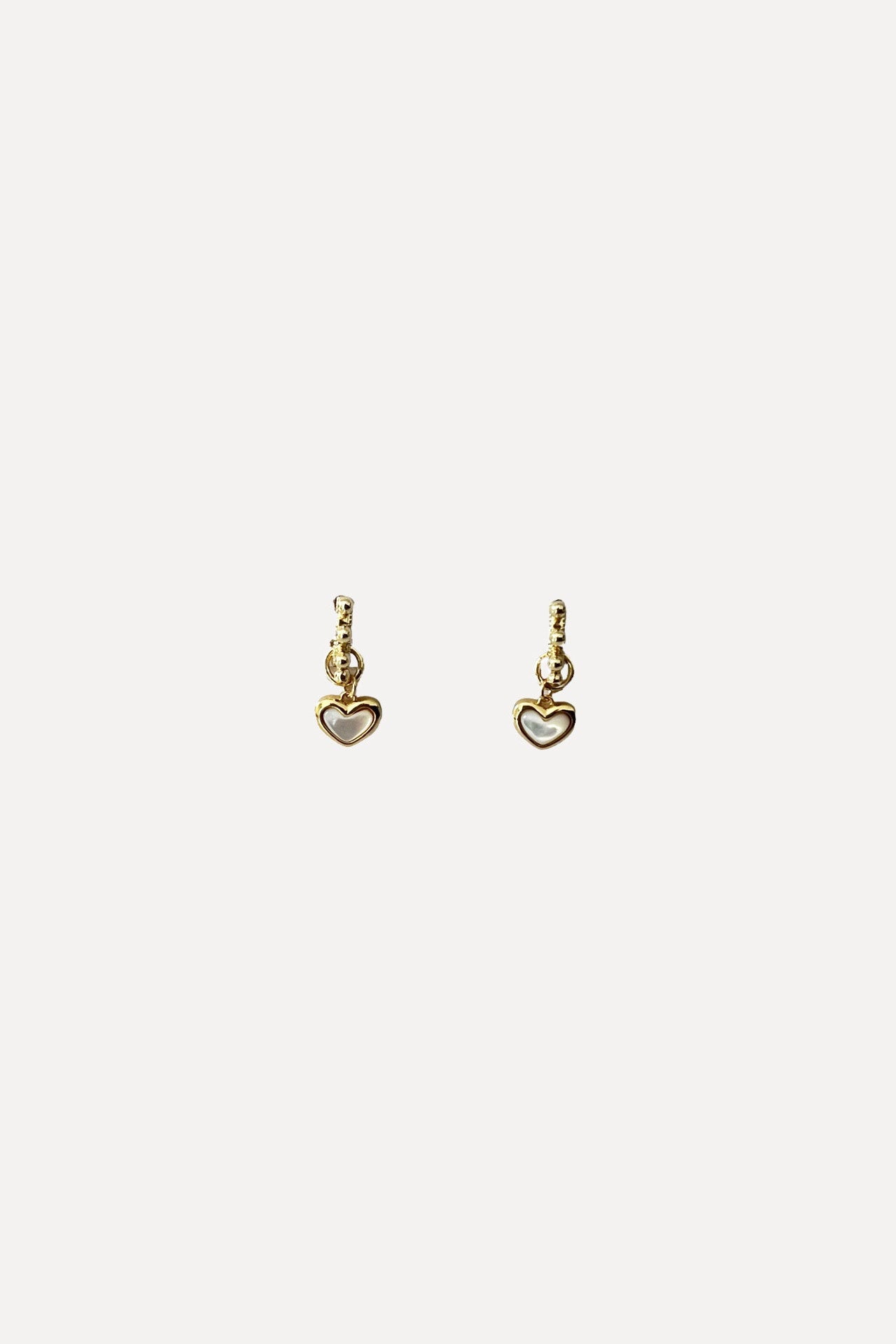 Balled Heart Huggie Earrings