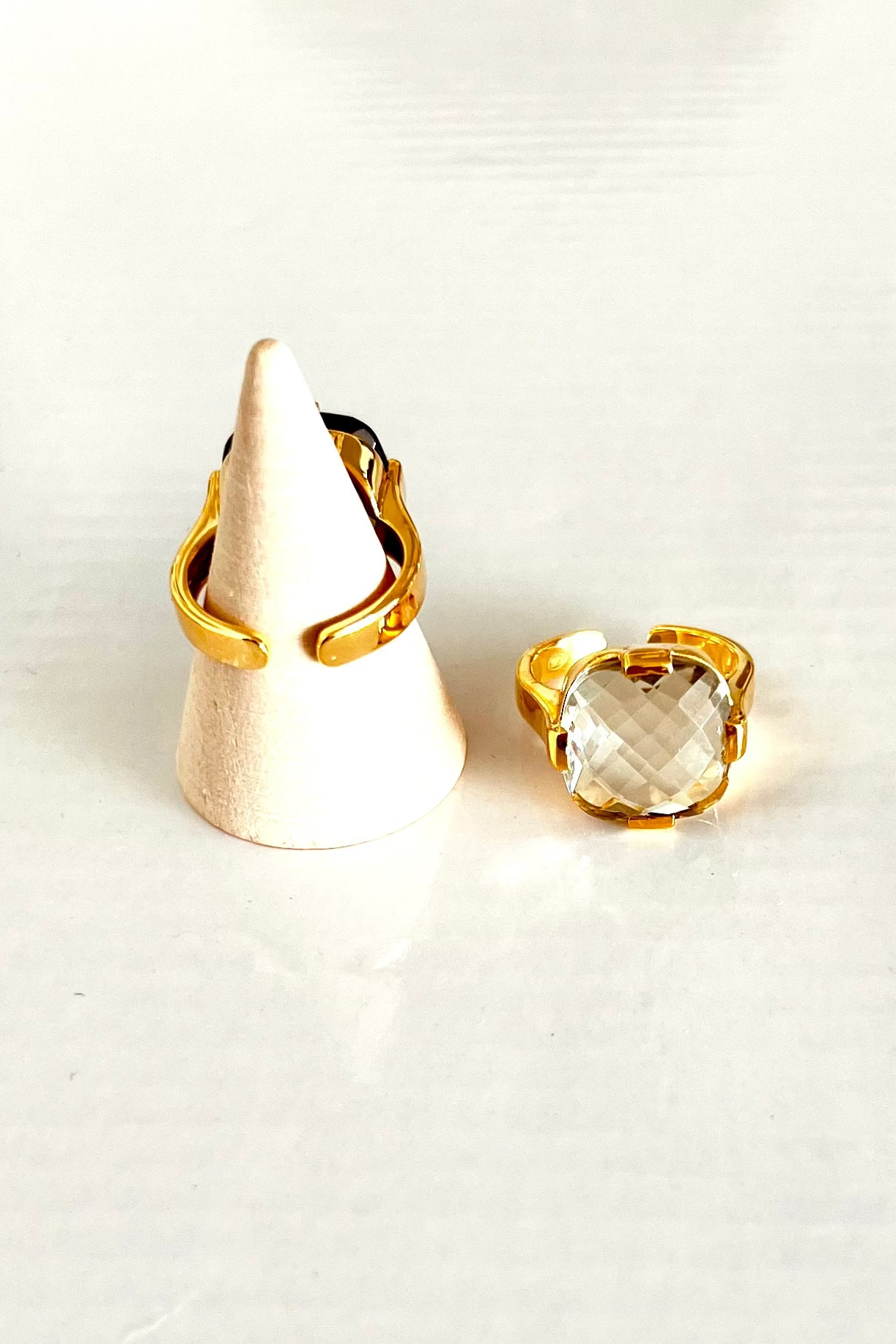 Green Amethyst Cocktail Ring (Free Size)