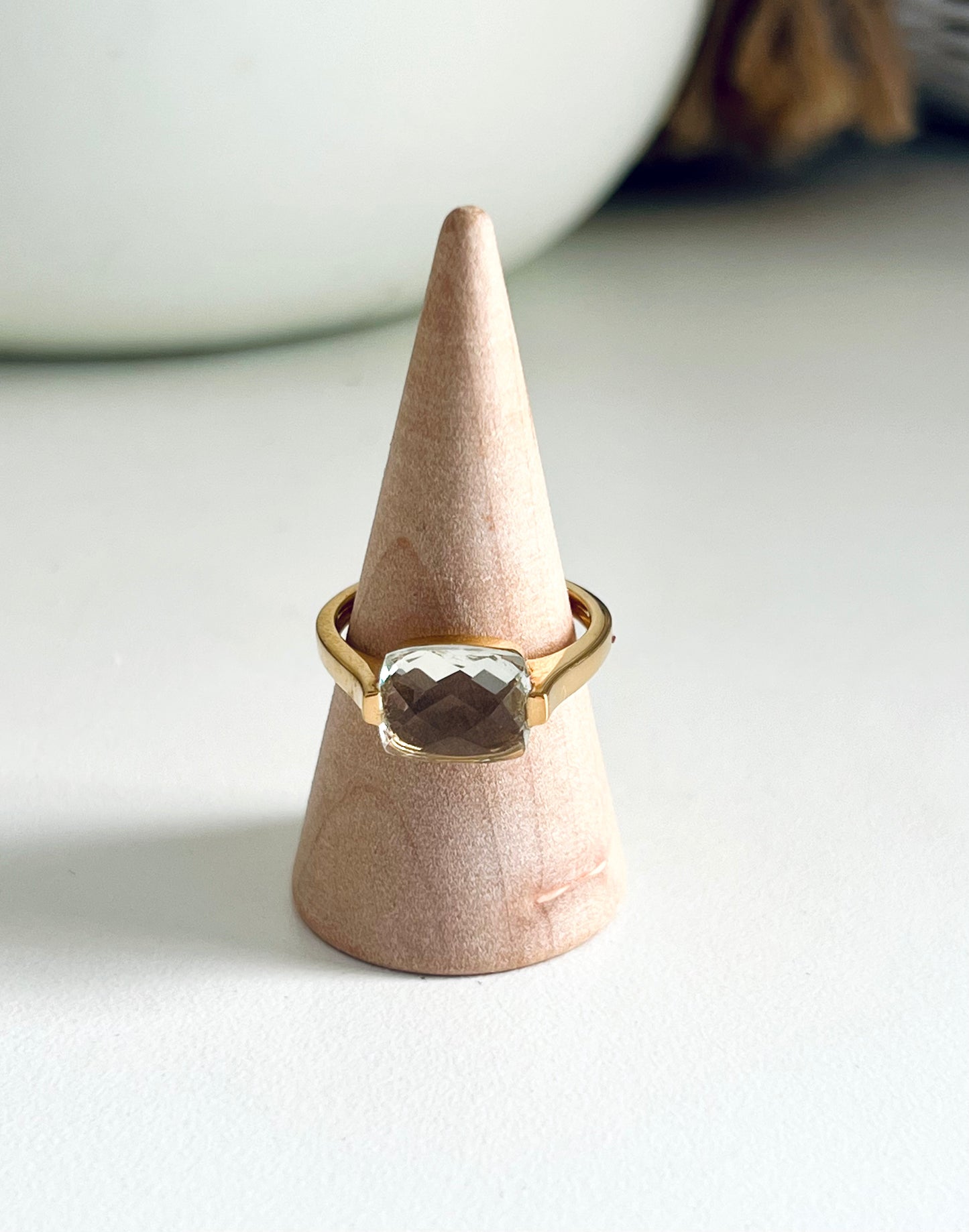 Paros Green amethyst ring