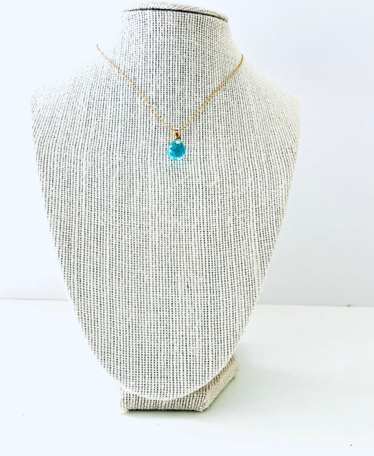 Vis blue topaz necklace