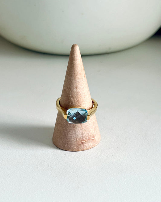 Paros Blue topaz ring