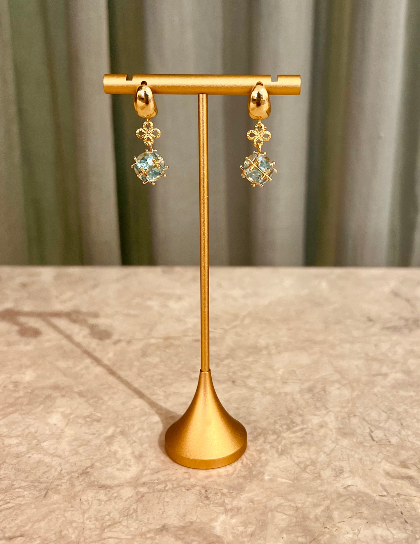Iced ball earrings