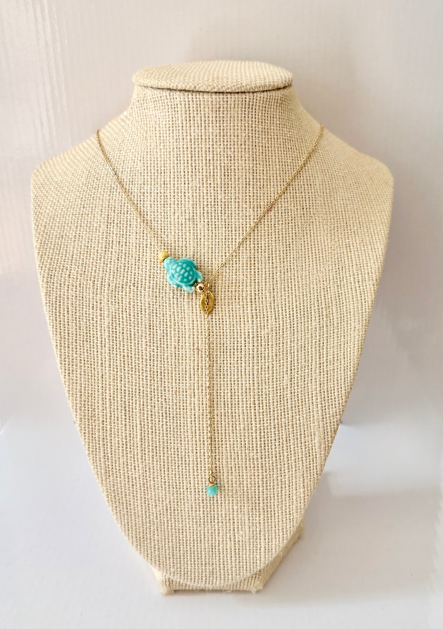 TK Turtle Adjustable necklace Teal