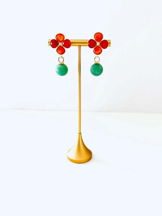 Corfu aventurine earrings