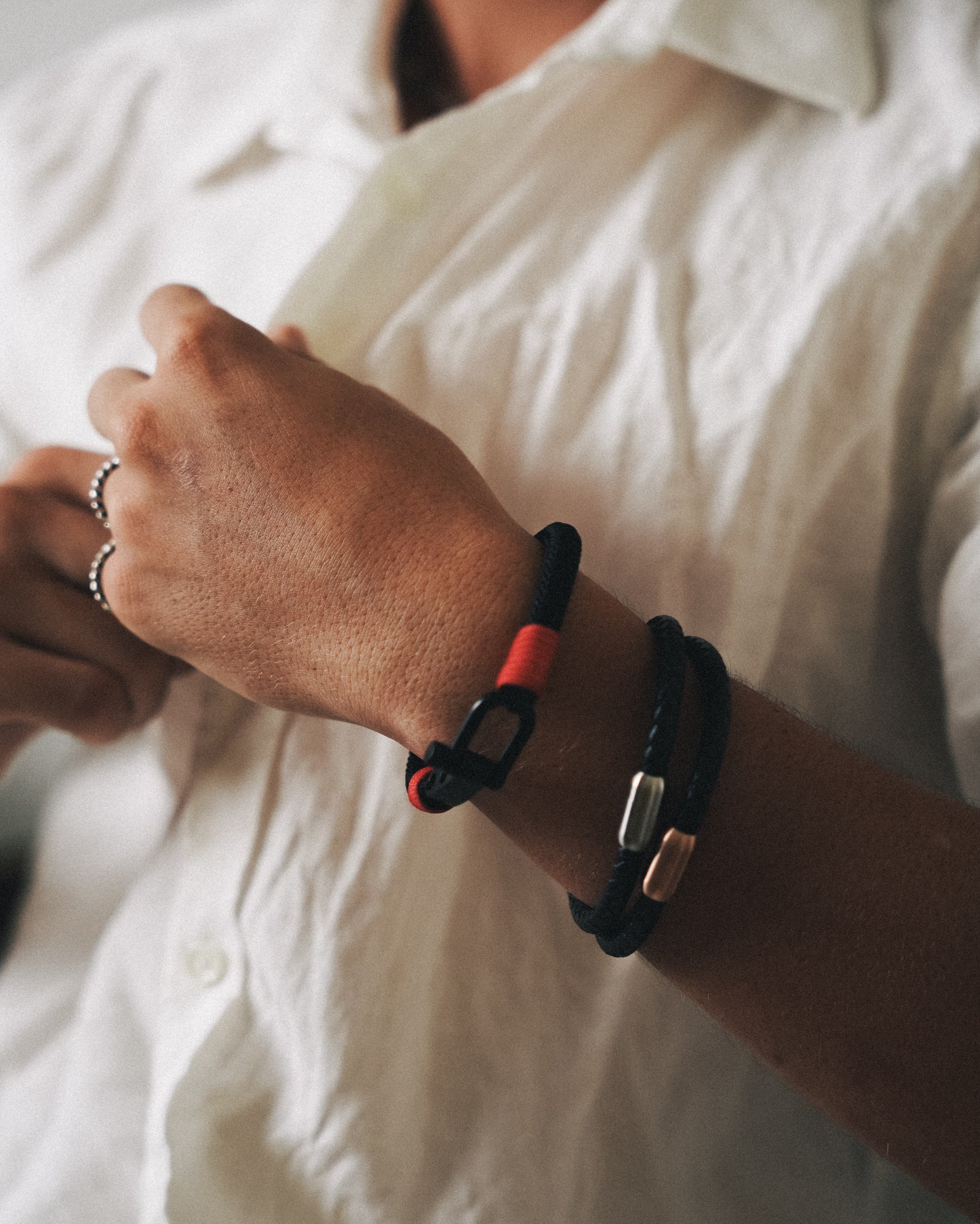 Black shackle bracelet