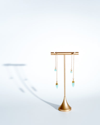 Double Blue Drop Earrings