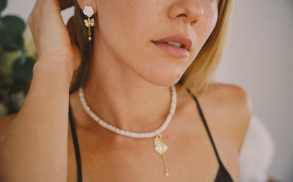 Winged Flower Earrings