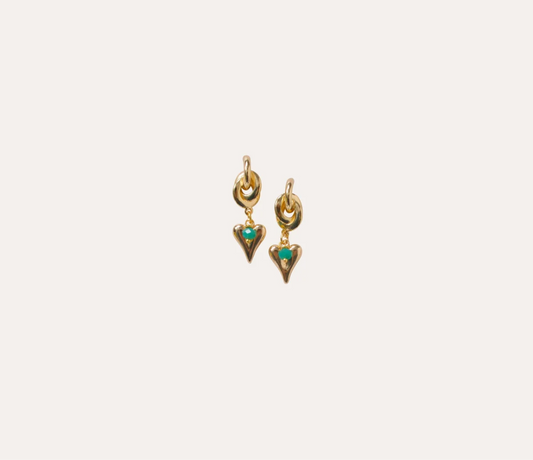 Drop heart earring: