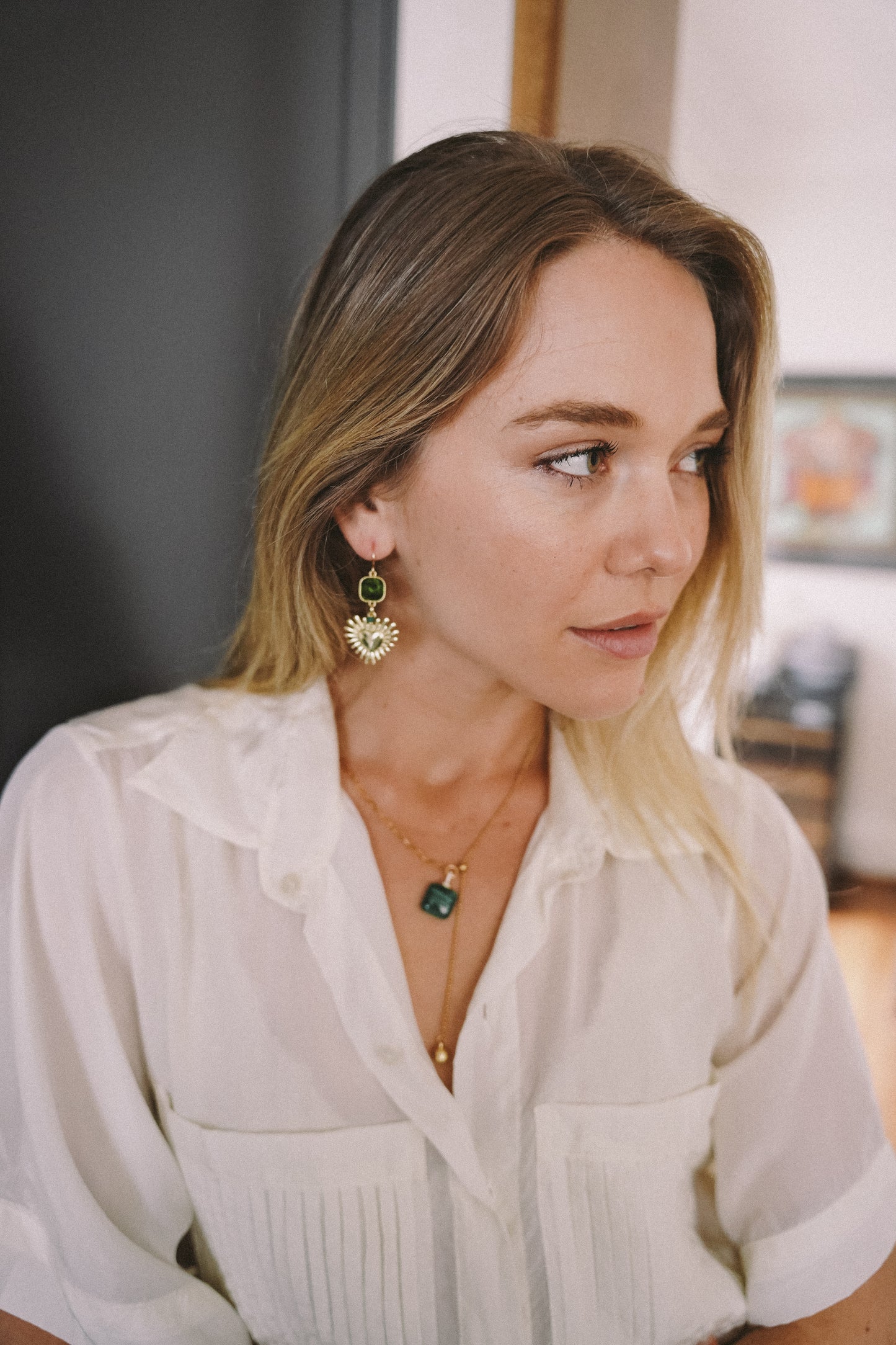 Malachite adjustable necklace