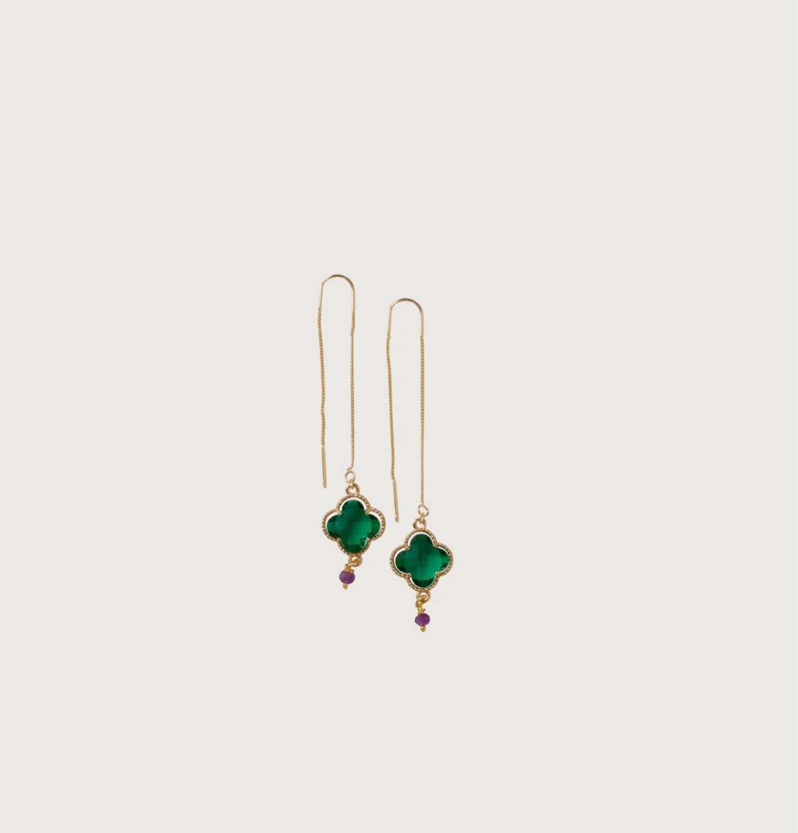 Clover thread earring