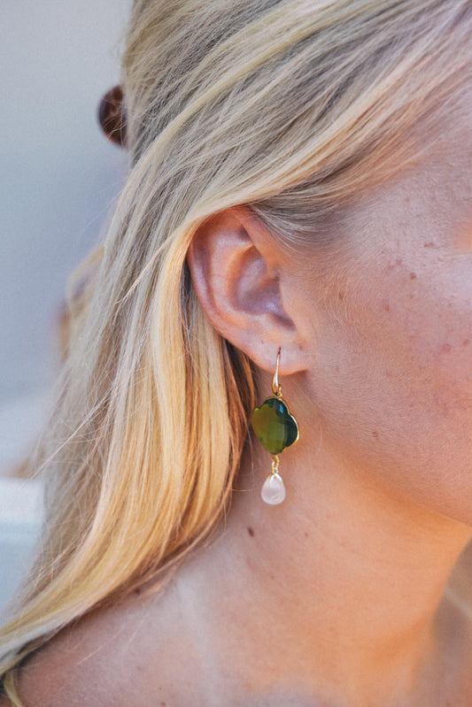 GK Apple Clover Statement Earrings