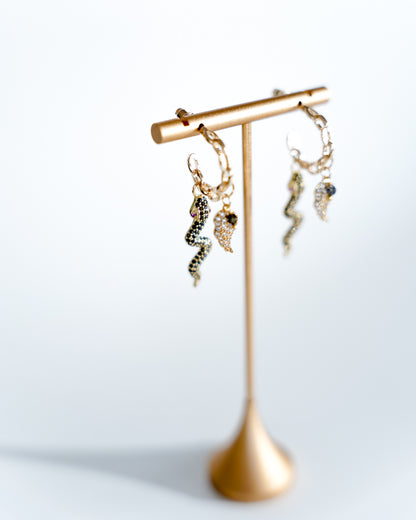 Snake Wing Chain Hoops