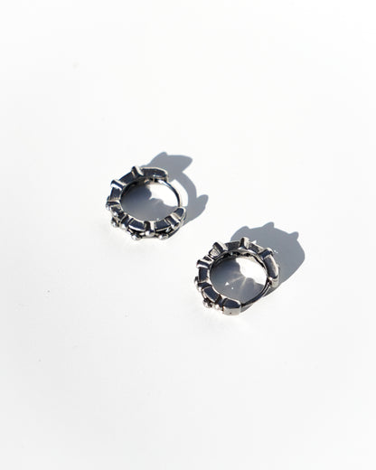 Textured Huggie Earrings