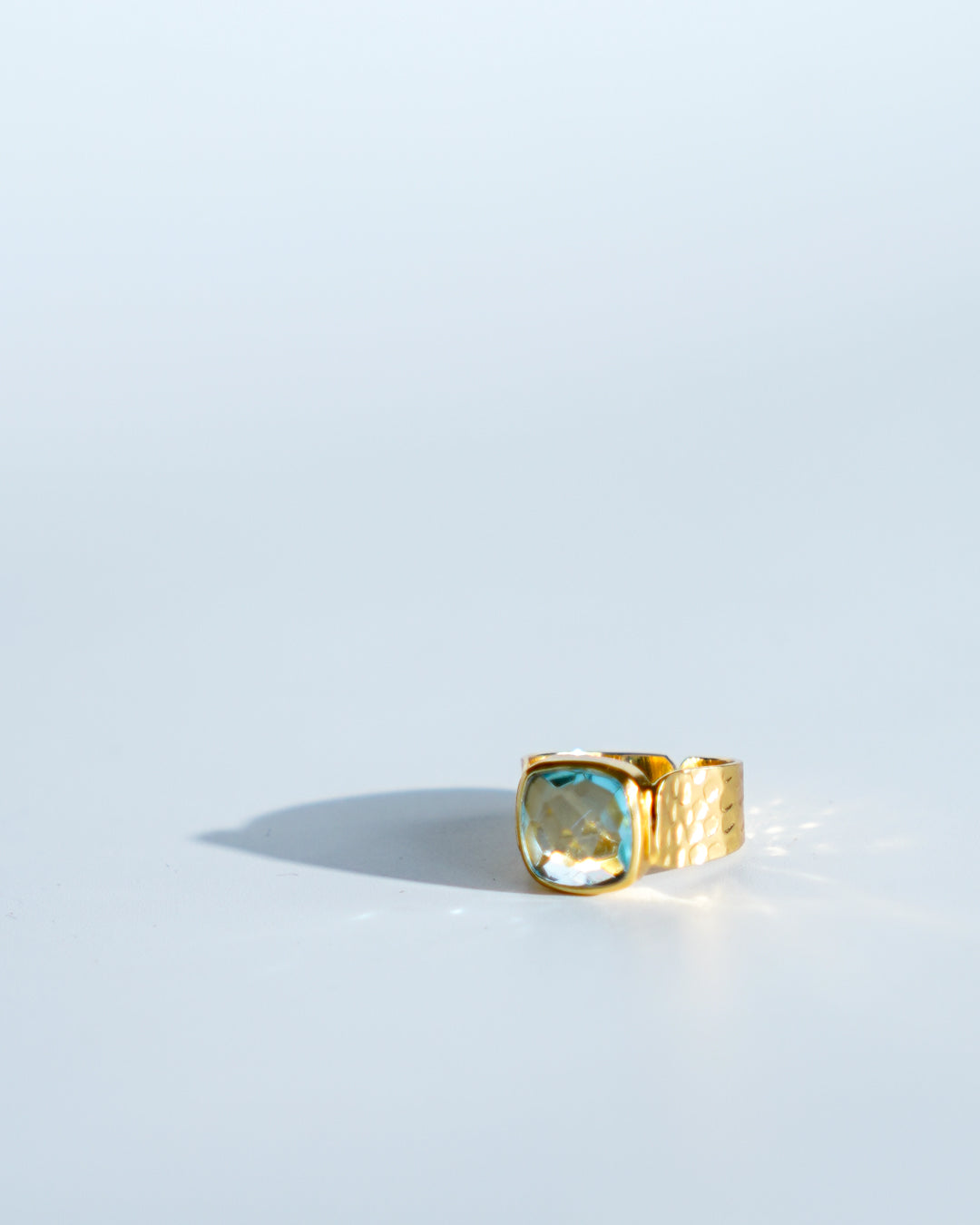 Pale Blue Quartz Ring