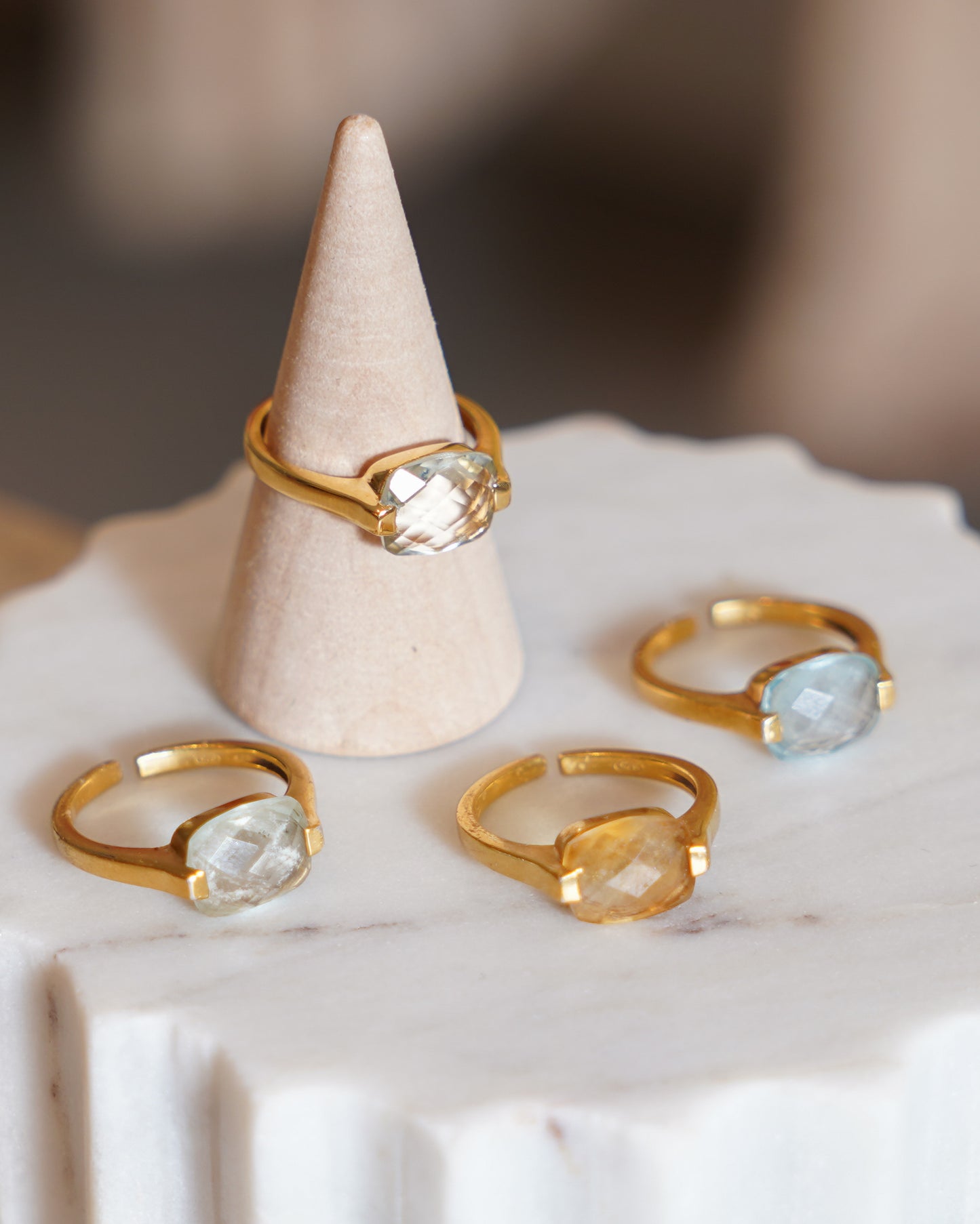 Paros Ring - Green Amethyst