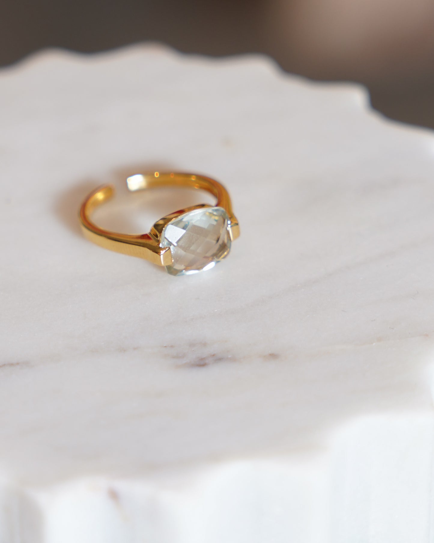 Paros Ring - Green Amethyst