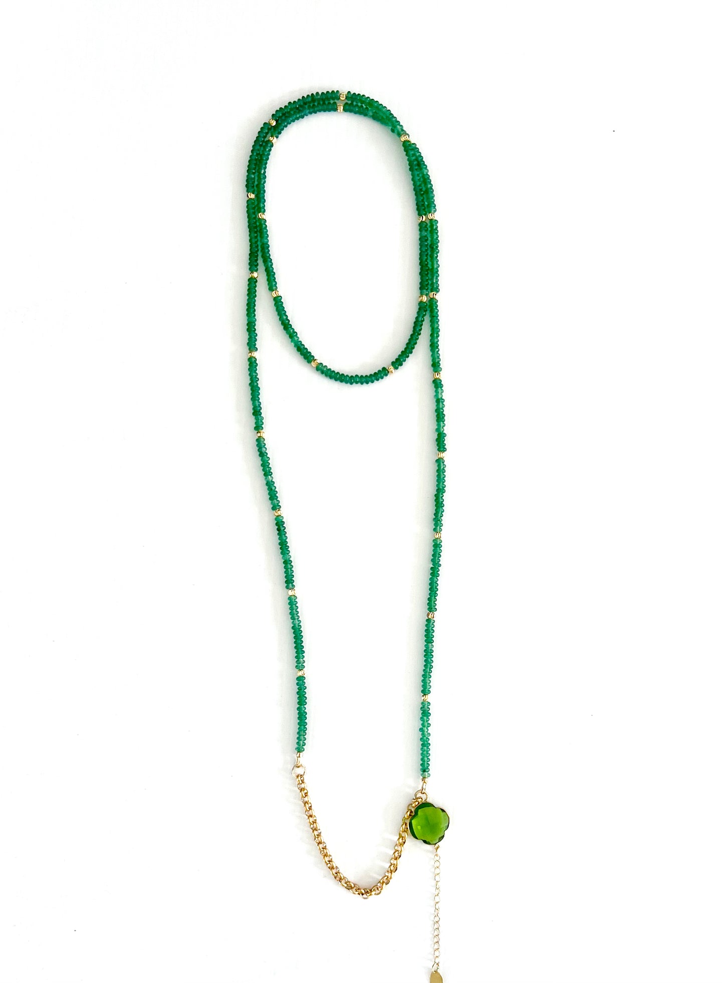 Limited edition aventurine long necklace