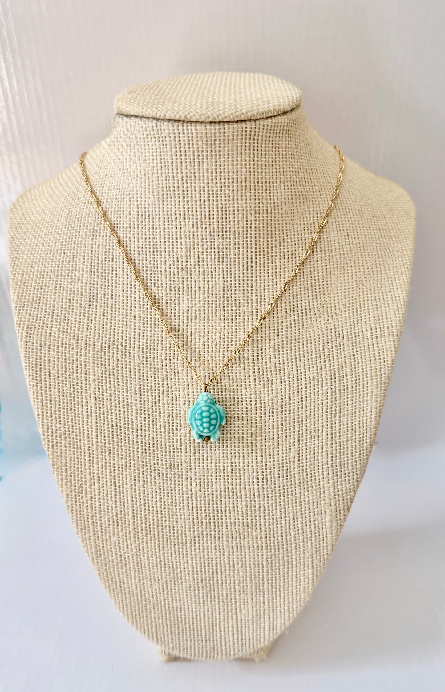 TK Turtle Necklace Teal