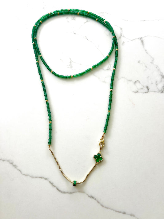 Limited edition aventurine long necklace