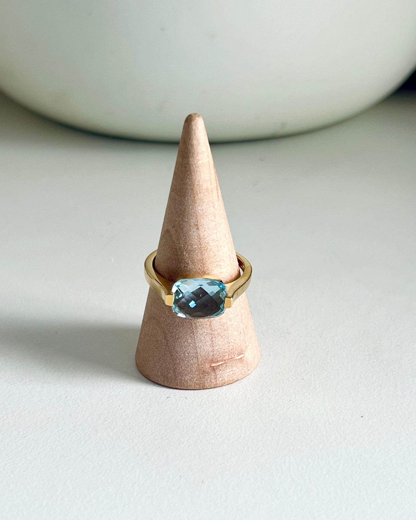 Blue topaz ring
