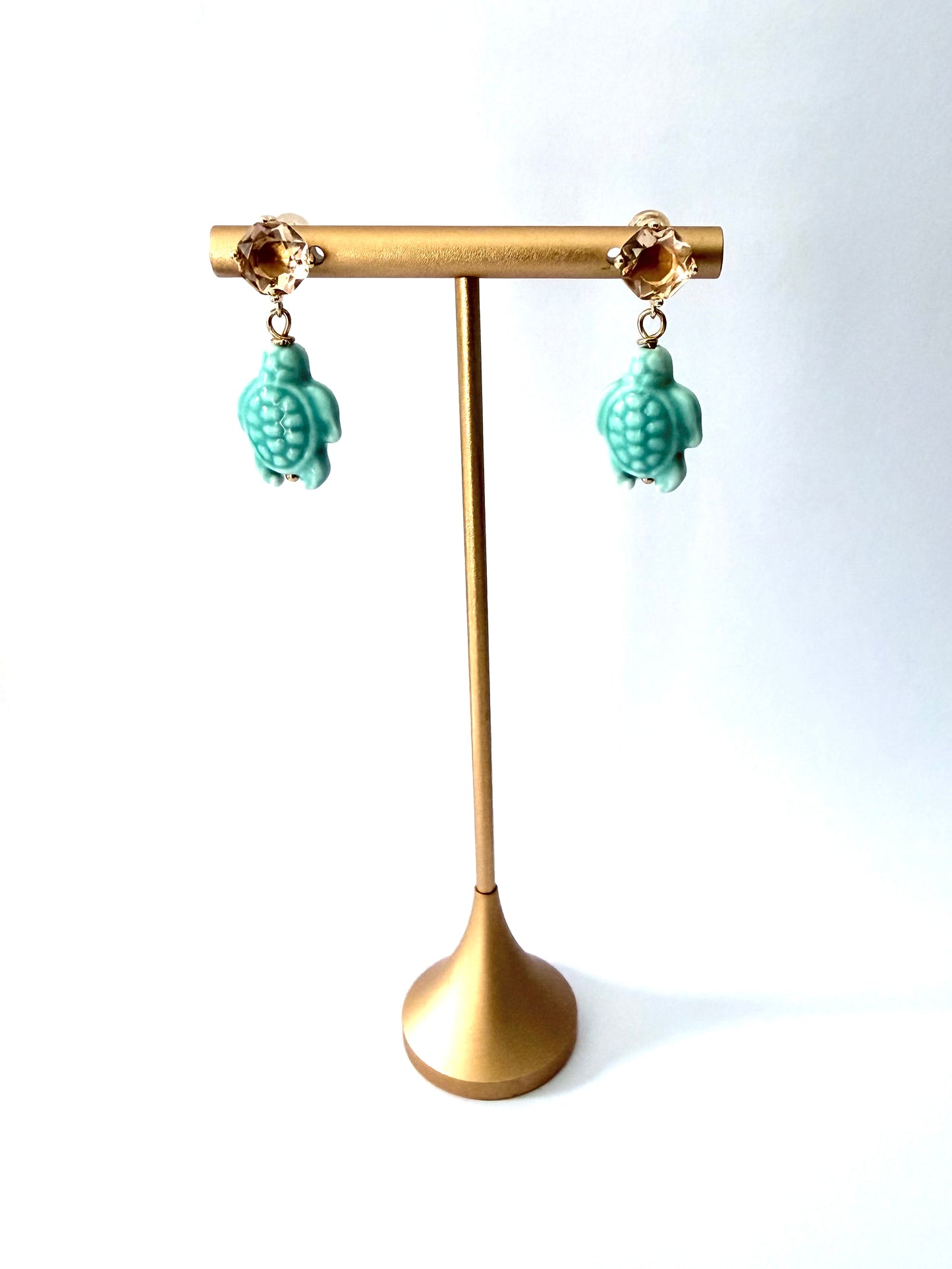 TK Gem Earrings Teal