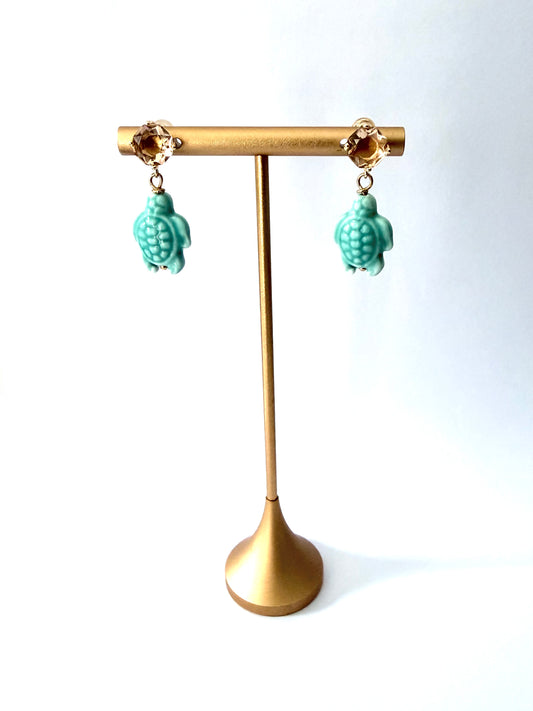 TK Gem Earrings Teal