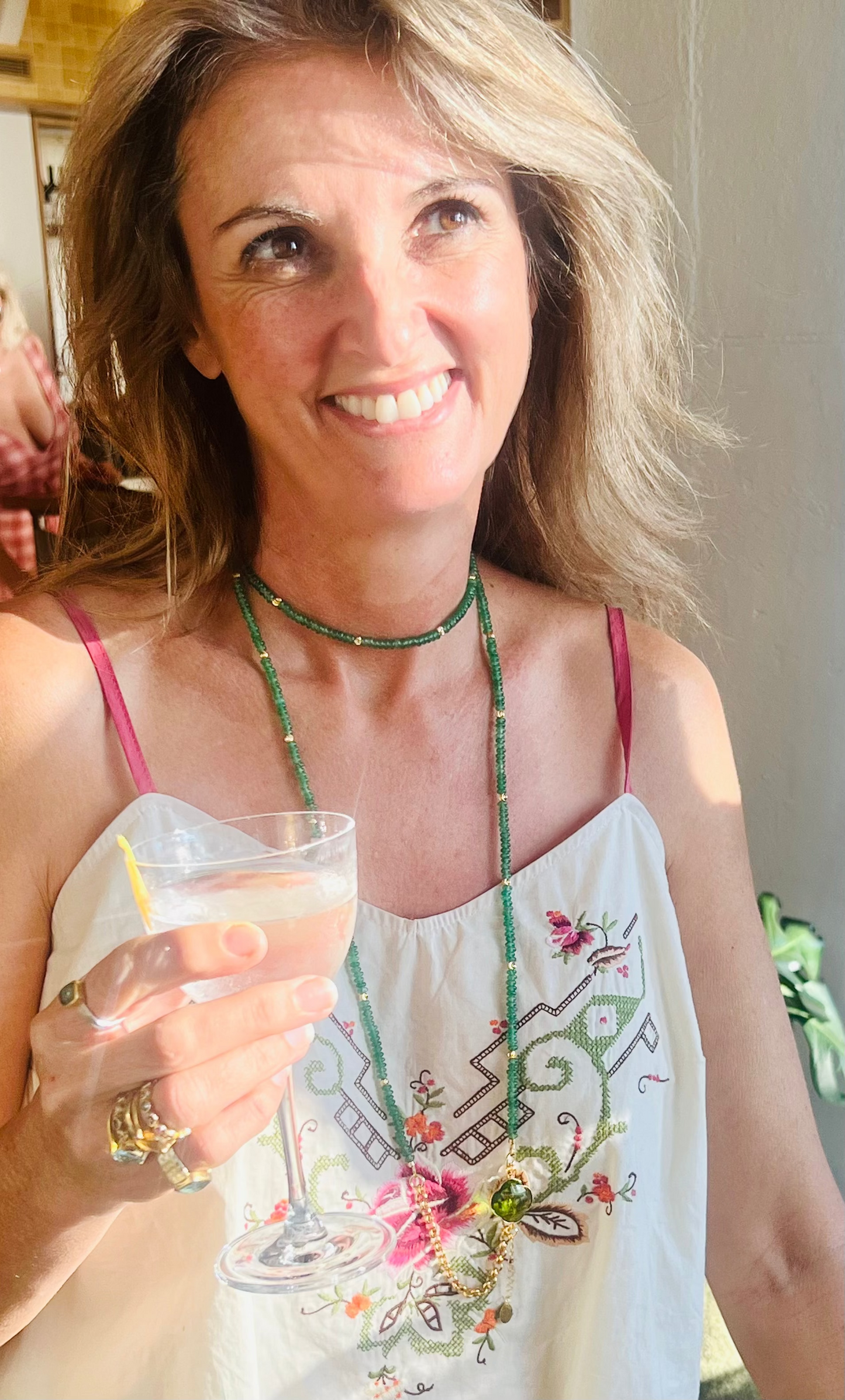 Limited edition aventurine long necklace