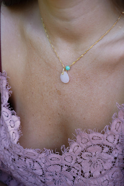 Rose Teardrop Necklace