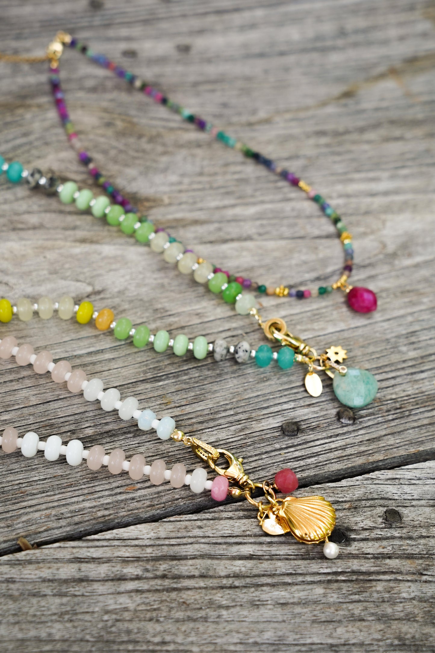 Multi Beaded Shell Necklace